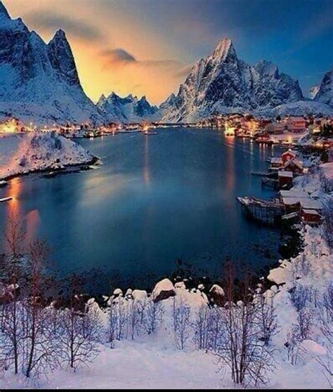 Norway Winter Scenery Scenery Nature Photography