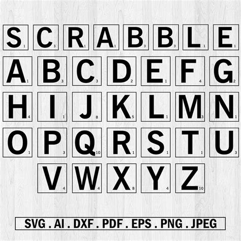 Scrabble Tiles Svg Alphabet Svg Scrabble Letters Scrabble Tile Letters
