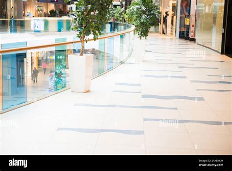 Futuristic Interior Of Modern Mall Stock Photo Alamy