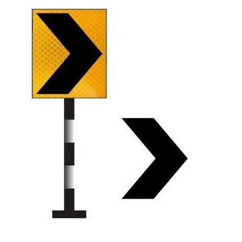 Yellow White And Black Reflective Chevron Sign Board Rs 600piece Id