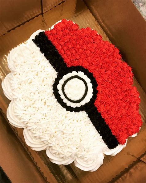 Poke Ball Cupcake Cake Pikachu Cake Birthdays Pokemon Birthday Cake