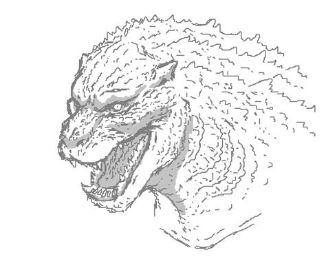 MrHootsMann On Twitter Tiger Faced Godzilla Doodle