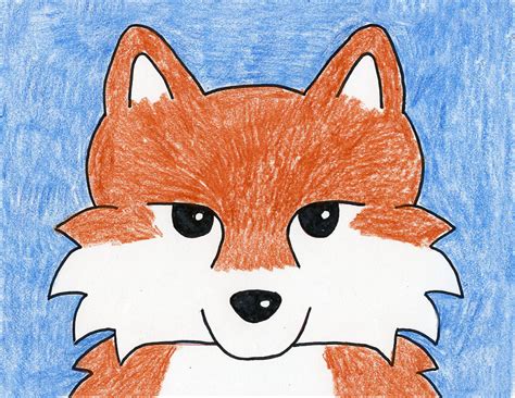 How To Draw A Fox Face · Art Projects For Kids