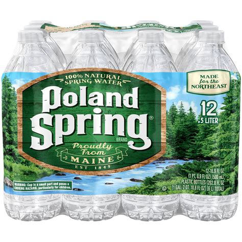 Poland Spring Brand 100 Natural Spring Water 169 Ounce Plastic