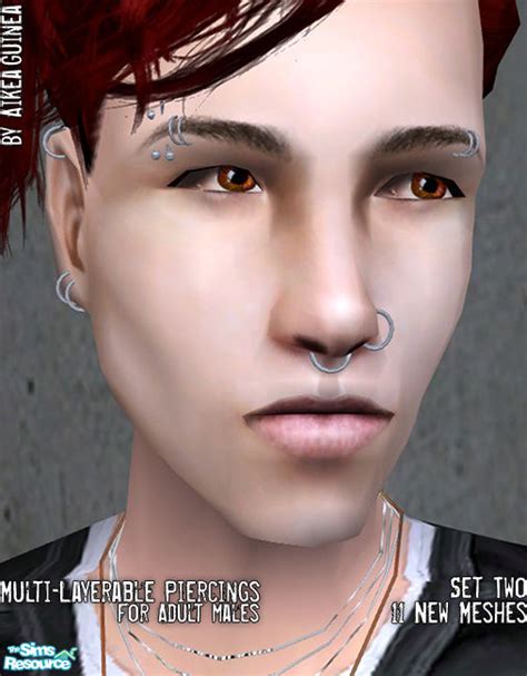 The Sims Resource Layerable Piercings For Adult Males