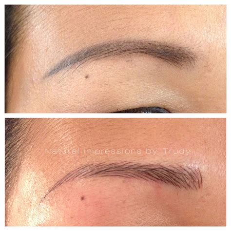 Semi Permanent Makeup Hairstroke Technique For Eyebrows