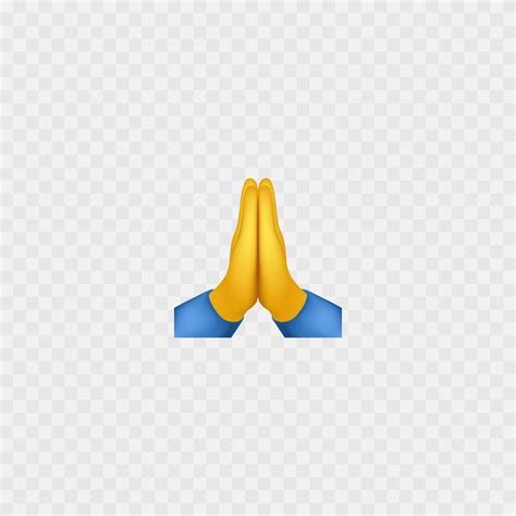 Prayer Hands Emoji Folded Hands Isolated On White Vector 20257879