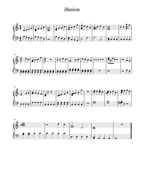Illusion Sheet Music For Piano Solo Easy