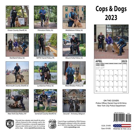 Cops And Dogs 2023 Calendar Capital K9 Association