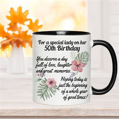 50th Birthday T For Women Cute 50th Mug Sentimental T Etsy