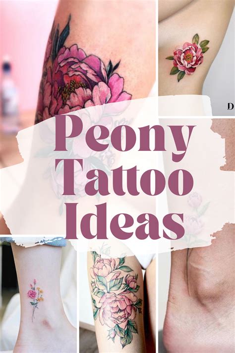 67 Pretty Peony Tattoo Design Ideas For Color Placement And Style