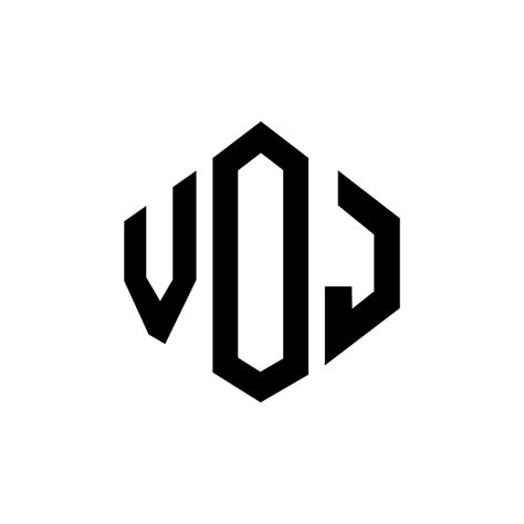 Voj Letter Logo Design With Polygon Shape Voj Polygon And Cube Shape