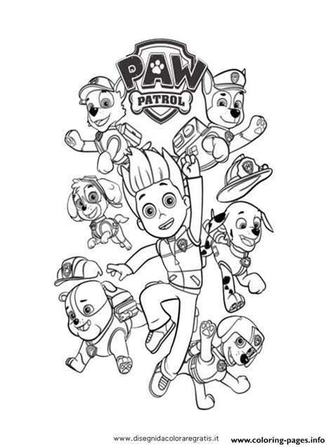 Marshall and chase in christmas. Paw Patrol Ryder And The Dogs Coloring Pages Printable
