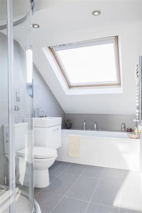 With little room for an extra cabinet or standing shelves, one of the best small bathroom storage solutions is to think up. Bathroom Loft conversion | Loft conversion | Pinterest