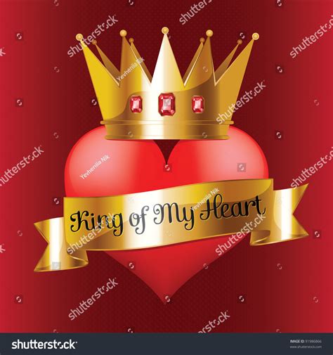 King Of My Heart Stock Vector Illustration 91986866 Shutterstock