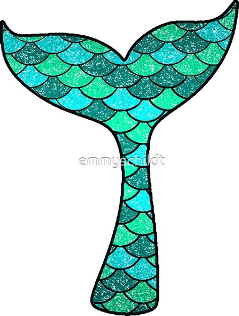 Glitter Mermaid Tail Stickers By Emmyschildt Redbubble