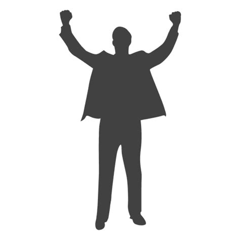 Happy Businessman Raising Hands Transparent Png And Svg Vector File