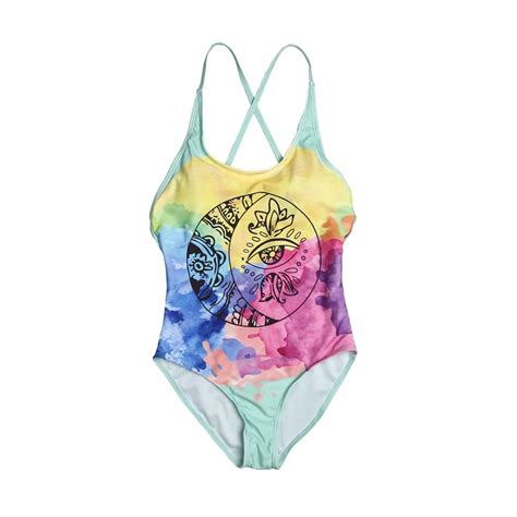 2018 new women swimsuit sexy pop strappy print one piece floral bikini push up padded swimwear