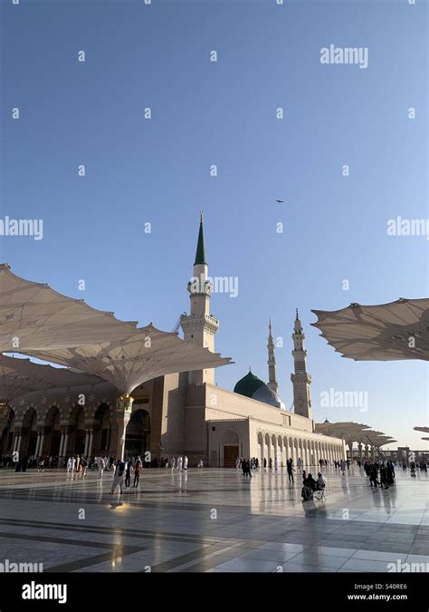 Nabawi Grand Mosque Medina Saudi Arabia Stock Photo Alamy