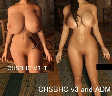 CHSBHC v and ADM BBP TBBP Nude Body replacers モデルテクスチャ Skyrim