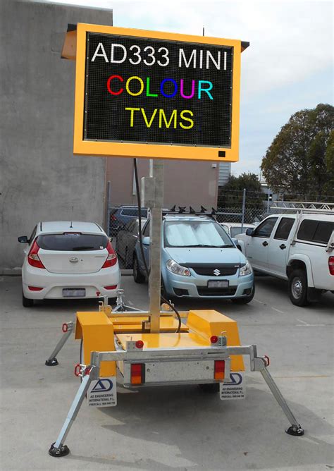 Full Color Portable Led Sign Vms Trailer For Hire In Perth Ad Engineering