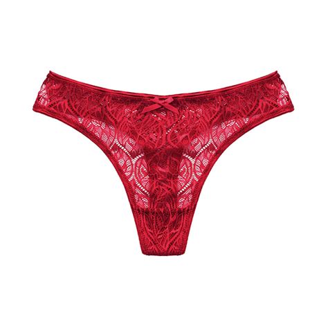 Nsendm Low Women Patchwork Thong Panties Lace Solid Waist For Color In