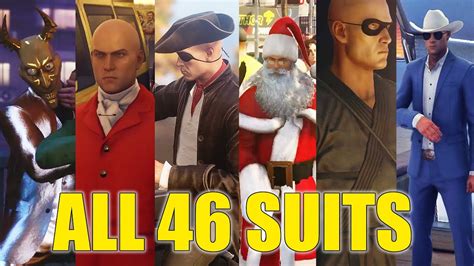 All 46 Hitman Suits And Costumes Every Suit And All Dlc Suits Hitman 3