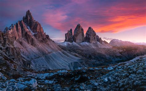 Dolomites Italу Tre Cime Di Lavaredo Sunset Landscape Photography