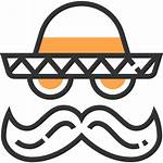 Icon Mexican Mustache Icons Mexico Hat
