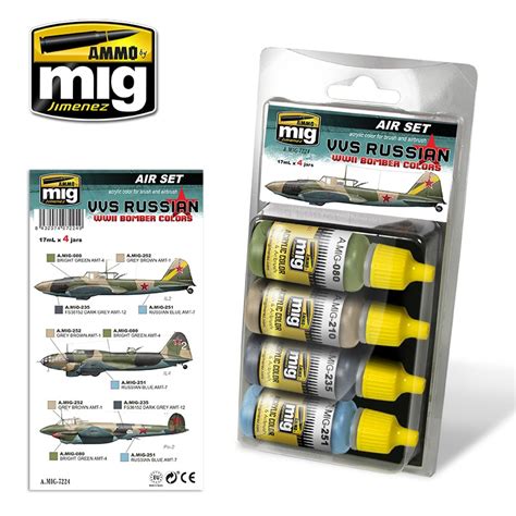 Mig Ammo Vvs Russian Wwii Bomber Colors Acrylic Paint Set Snm Stuff