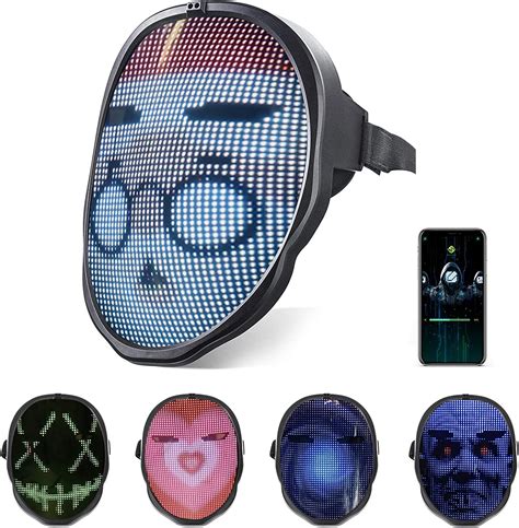 Light Up Led Face Mask Smart Bluetooth App Controlled