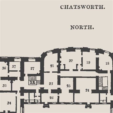 A5 A4 Chatsworth House Second Floor Plan Poster Fine Art Etsy