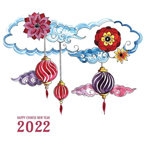 Beautiful 2022 Chinese New Year Holiday Card Design 5157405 Vector Art