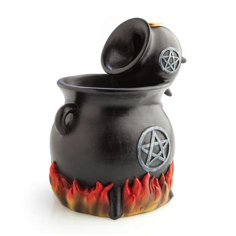 Witches Cauldrons With Led Flames Backflow Burner Carolina Trading