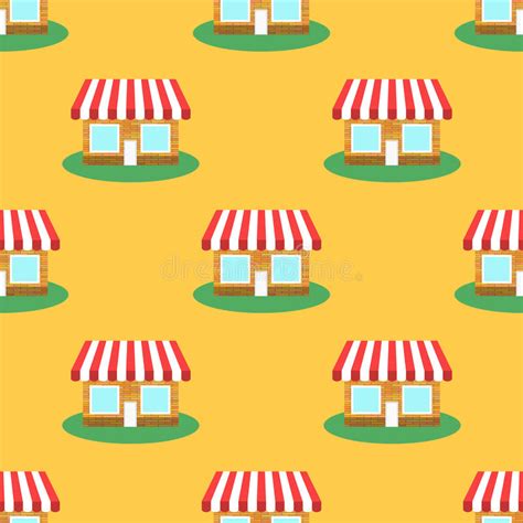 Store Canopy Seamless Background Stock Vector ...