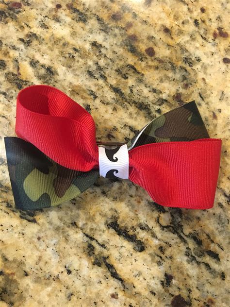 Hair Bow Camo Red Camo And Red Hair Bows Bows