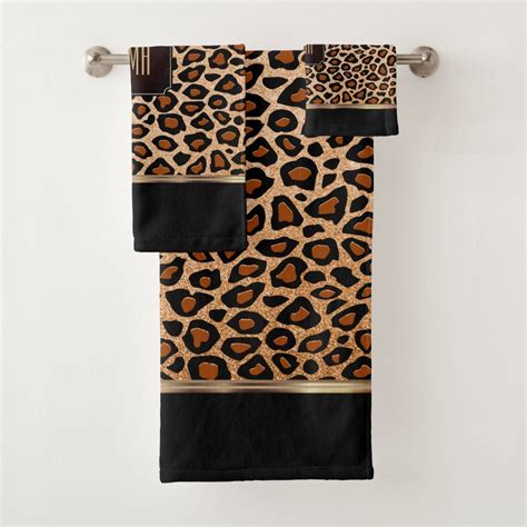 Monogrammed Bath Towels Monogram Towels Leopard Print Bathroom
