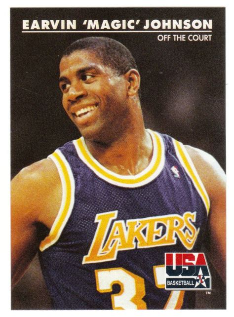 Magic Johnson 32 1992 Skybox Usa Team Basketball Magic Johnson