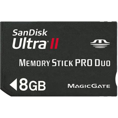 Shop for memory stick pro duo at walmart.com. SanDisk 8GB Ultra II Memory Stick PRO Duo SDMSPDH-8192R B&H