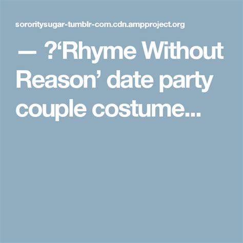 Rhyme Without Reason Ideas Ideaswh