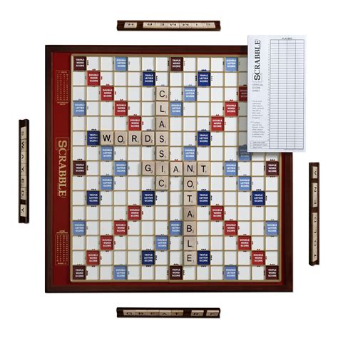 Ws Game Company Scrabble Giant Deluxe Edition With Rotating Wooden
