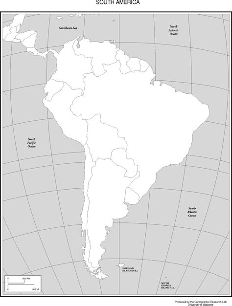 South America Political Outline Map Full Size