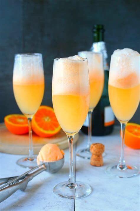 Orange Sherbert Mimosa Cocktails Brown Sugar Food Blog Recipe