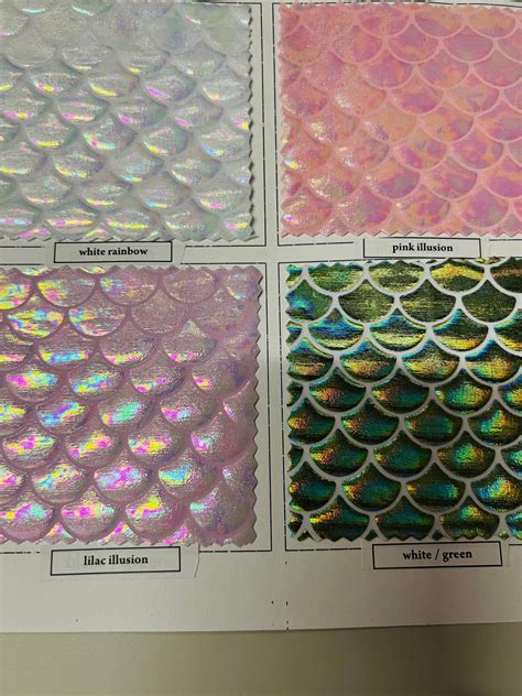 Iridescent Mermaid Foil Fish Scales Nylon Spandex 4way Stretch 58 60