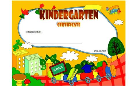 kindergarten diploma certificate templates 10 designs free