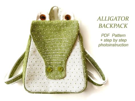 Toddler Backpack Sewing Pattern Alligator Backpack Pattern Etsy