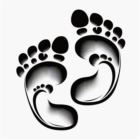 Black And White Baby Feet Clipart Unique Clip Art Library