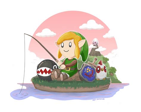 Some Links Awakening Fanart I Finished Today 🎣 Rnintendoswitch