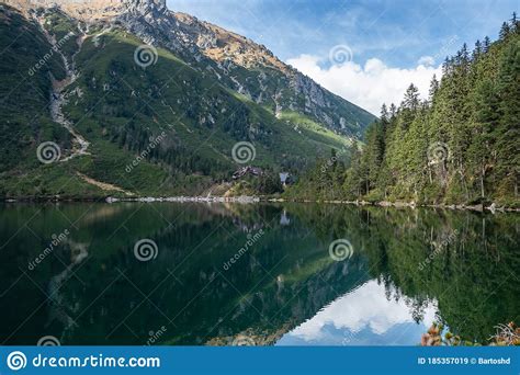 Mountain Lake Morskie Oko In Tatra Mountains Poland Stock Image