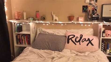 Some wood strips and a few lights will give you a beautiful new headboard that we all love extra storage and this storage headboard is perfect for giving you additional places to keep. DIY Headboard with Storage! - YouTube